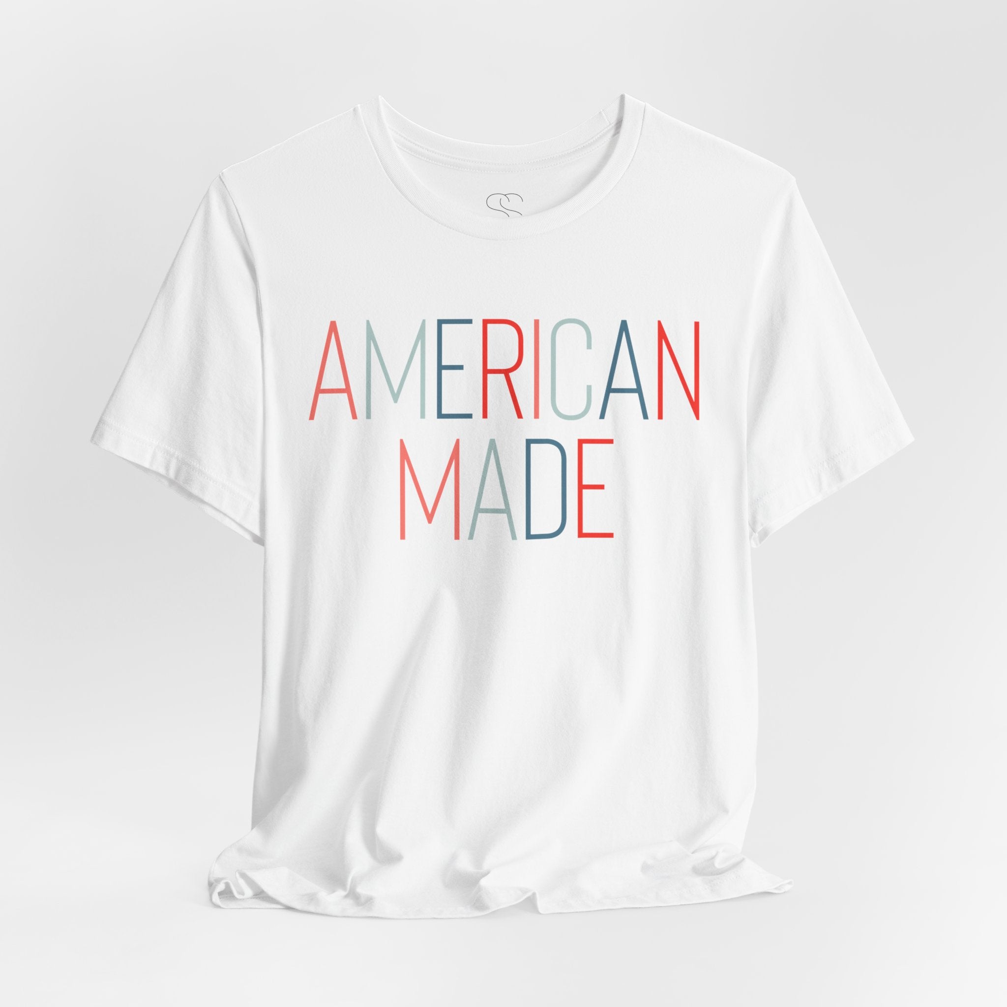 American Made Tee - Retro Red & Blue Graphic T-Shirt
