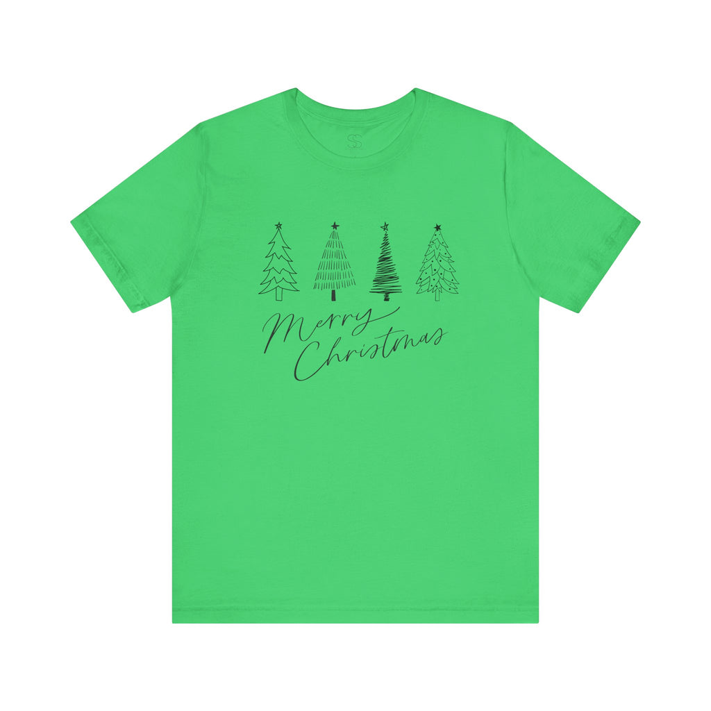 Merry Christmas Minimal Tree Tee