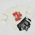 Ho Ho Ho Christmas Sweatshirt — Festive Elf & Reindeer Holiday Crewneck