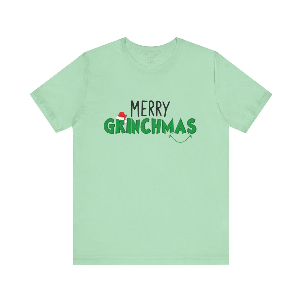 Merry Grinchmas Tee - Unisex Short Sleeve Christmas Shirt