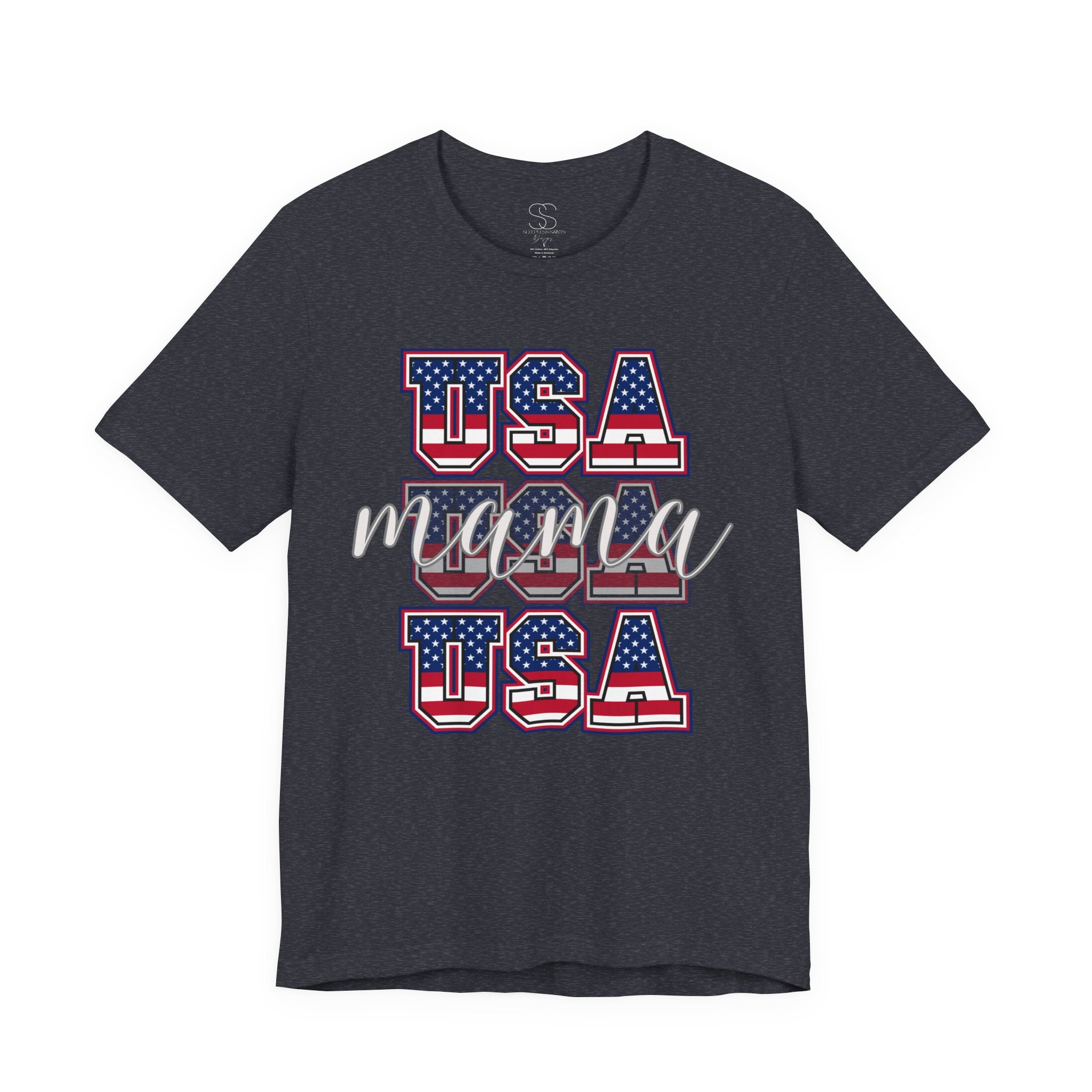 USA Mama Tee - Patriotic Fourth of July Mom Shirt