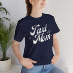 Taxi Mom T‑Shirt — Vintage Script 'Taxi Mom' Graphic Tee