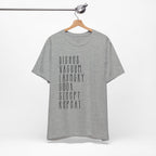 Chore List Tee — “Dishes. Vacuum. Laundry. Cook. Sleep? Repeat.” Minimalist Home Tasks T‑Shirt