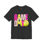 Game Day Softball T-Shirt – Bright Pink & Yellow Softball Graphic Tee