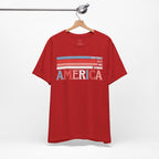 America Patriotic T-Shirt – Retro Stars & Stripes Graphic Tee