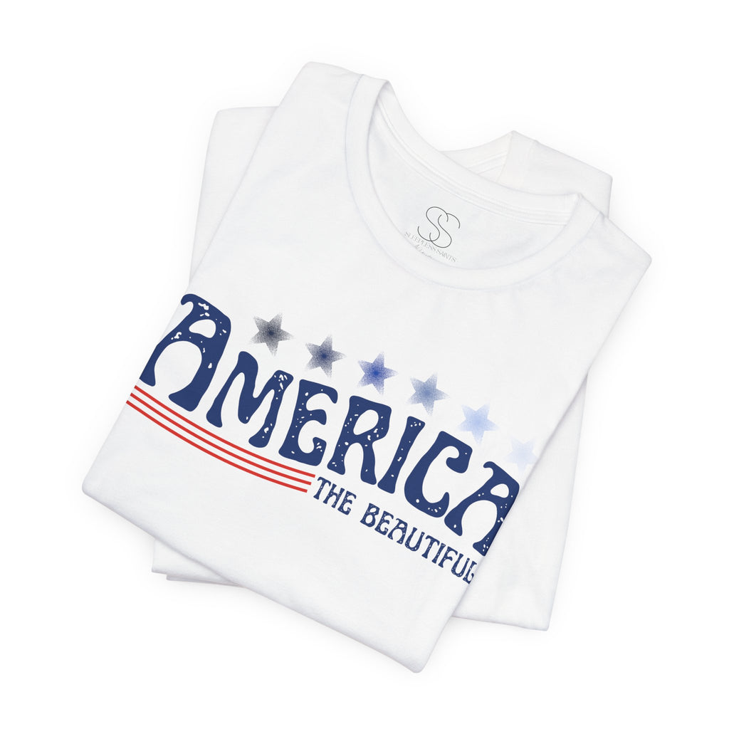 America The Beautiful T-Shirt - Patriotic 4th of July Tee