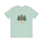 Christmas Tree Tee - "Oh Christmas Tree" Leopard & Pine Holiday T-Shirt