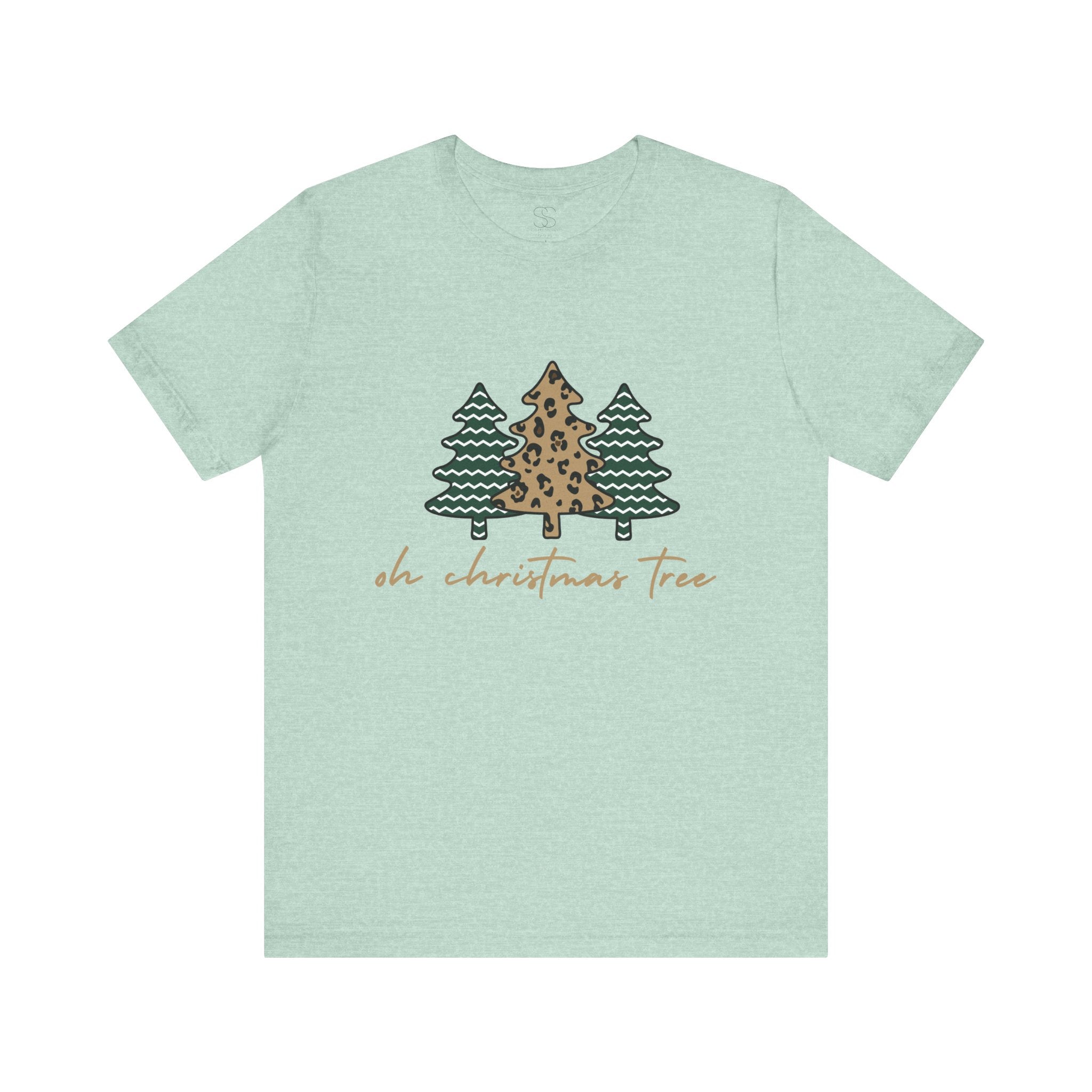 Christmas Tree Tee - "Oh Christmas Tree" Leopard & Pine Holiday T-Shirt
