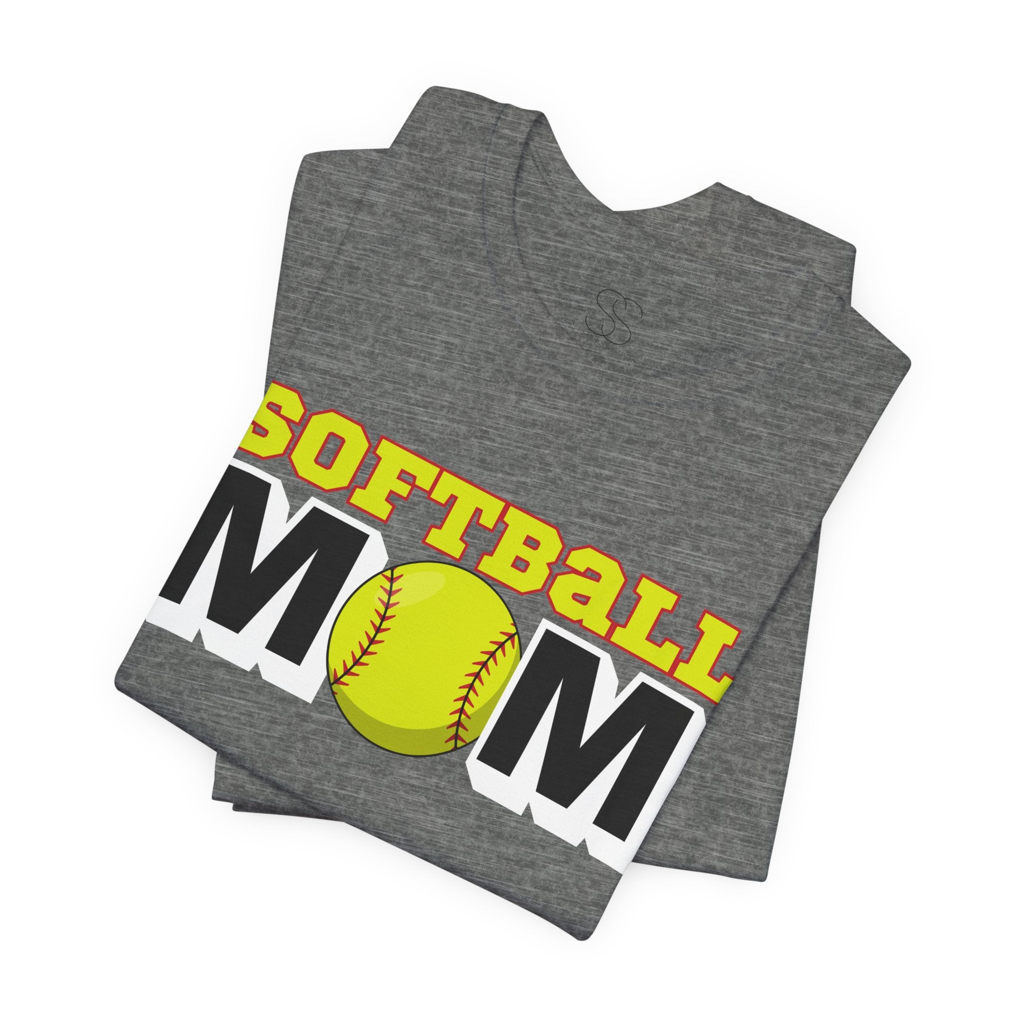 Softball Mom T-Shirt — Yellow Softball Graphic Tee for Baseball/Softball Moms
