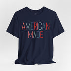 American Made Tee - Retro Red & Blue Graphic T-Shirt