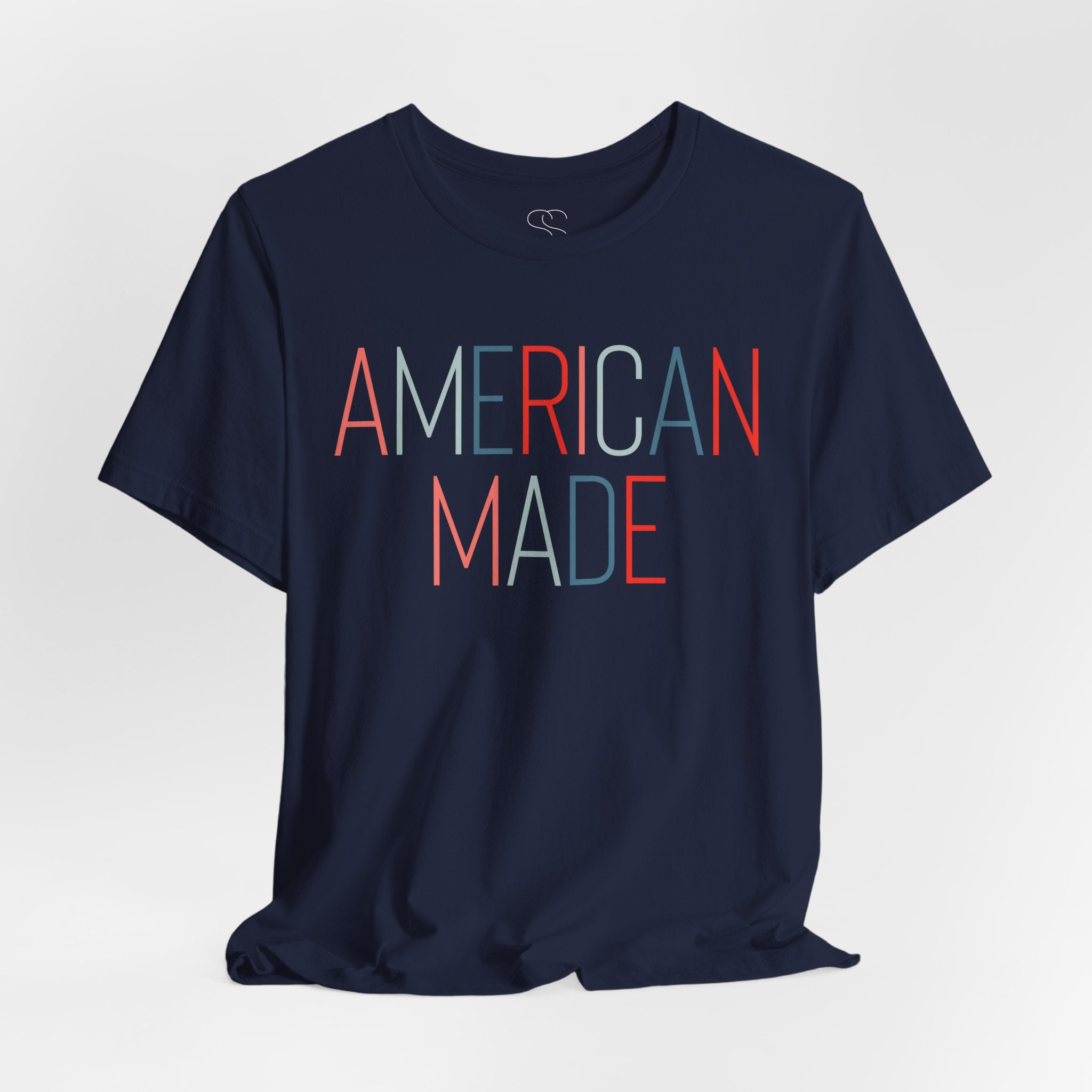 American Made Tee - Retro Red & Blue Graphic T-Shirt