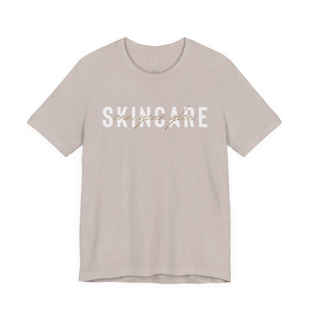 Skincare Graphic Tee — Own Your Glow Script Logo T-Shirt