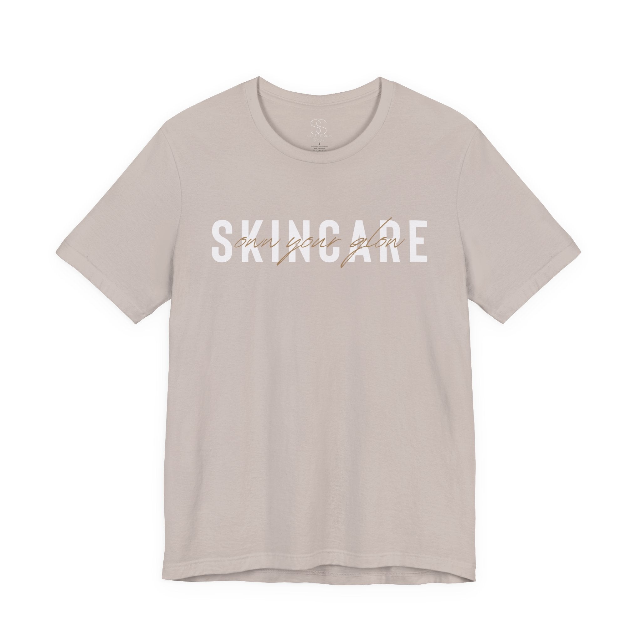 Skincare Graphic Tee — Own Your Glow Script Logo T-Shirt