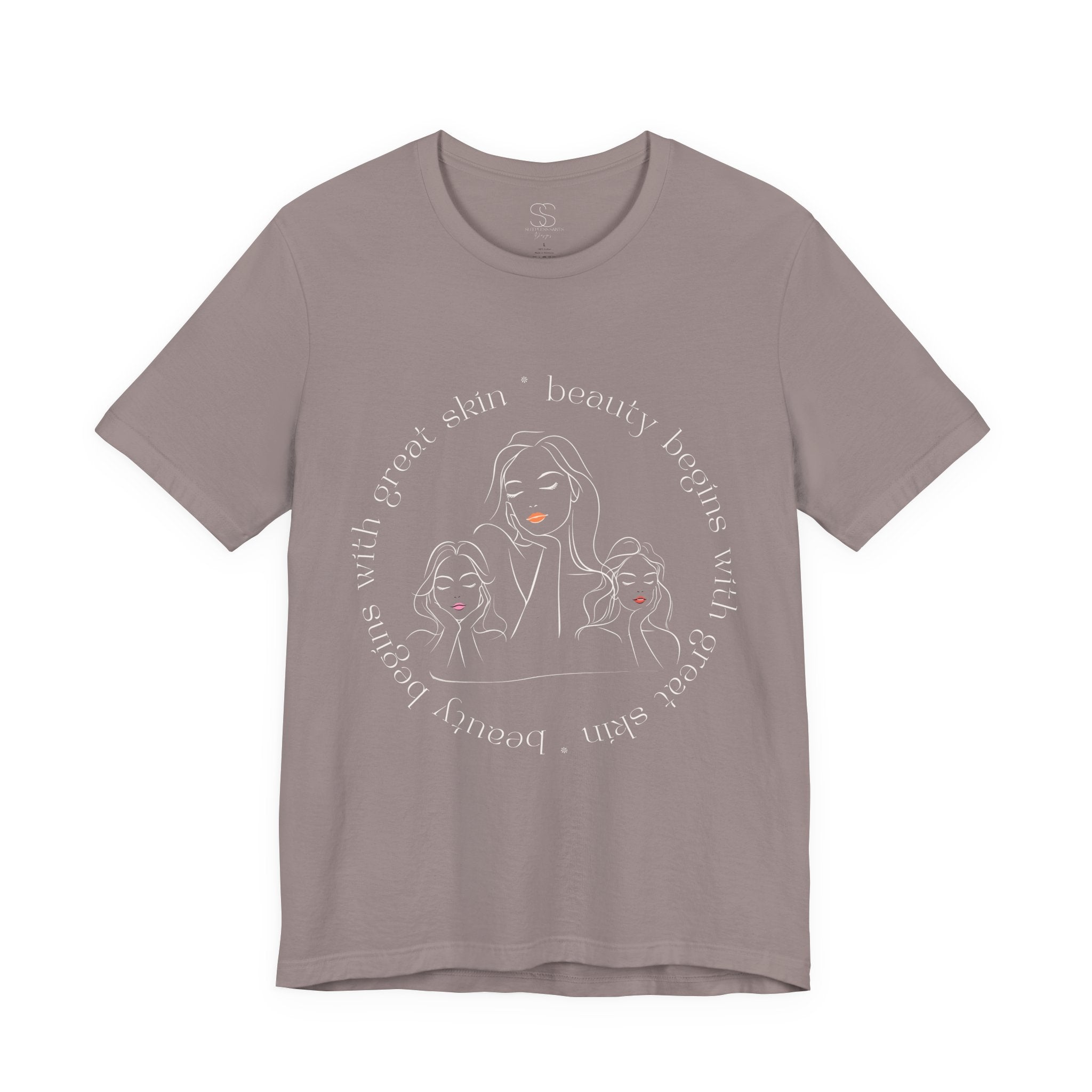 Beauty Begins With Great Skin Tee — Skincare Graphic T-Shirt