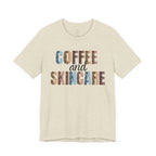 Coffee and Skincare Tee — Animal Pattern Graphic T-Shirt for Beauty Lovers