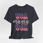 USA Mama Tee - Patriotic Fourth of July Mom Shirt