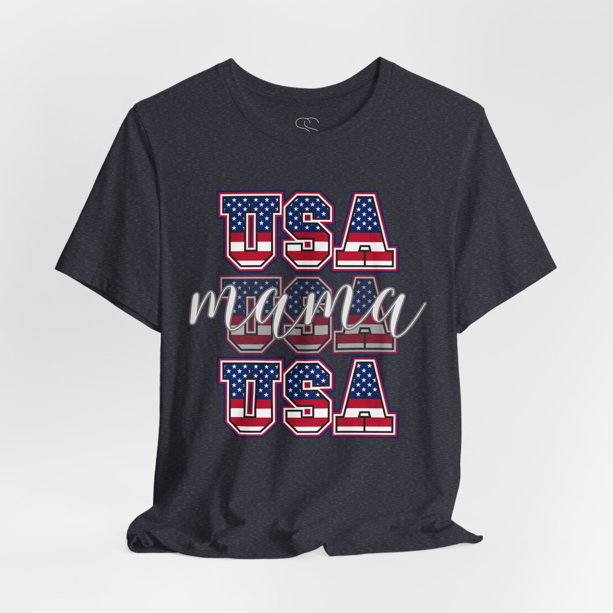 USA Mama Tee - Patriotic Fourth of July Mom Shirt