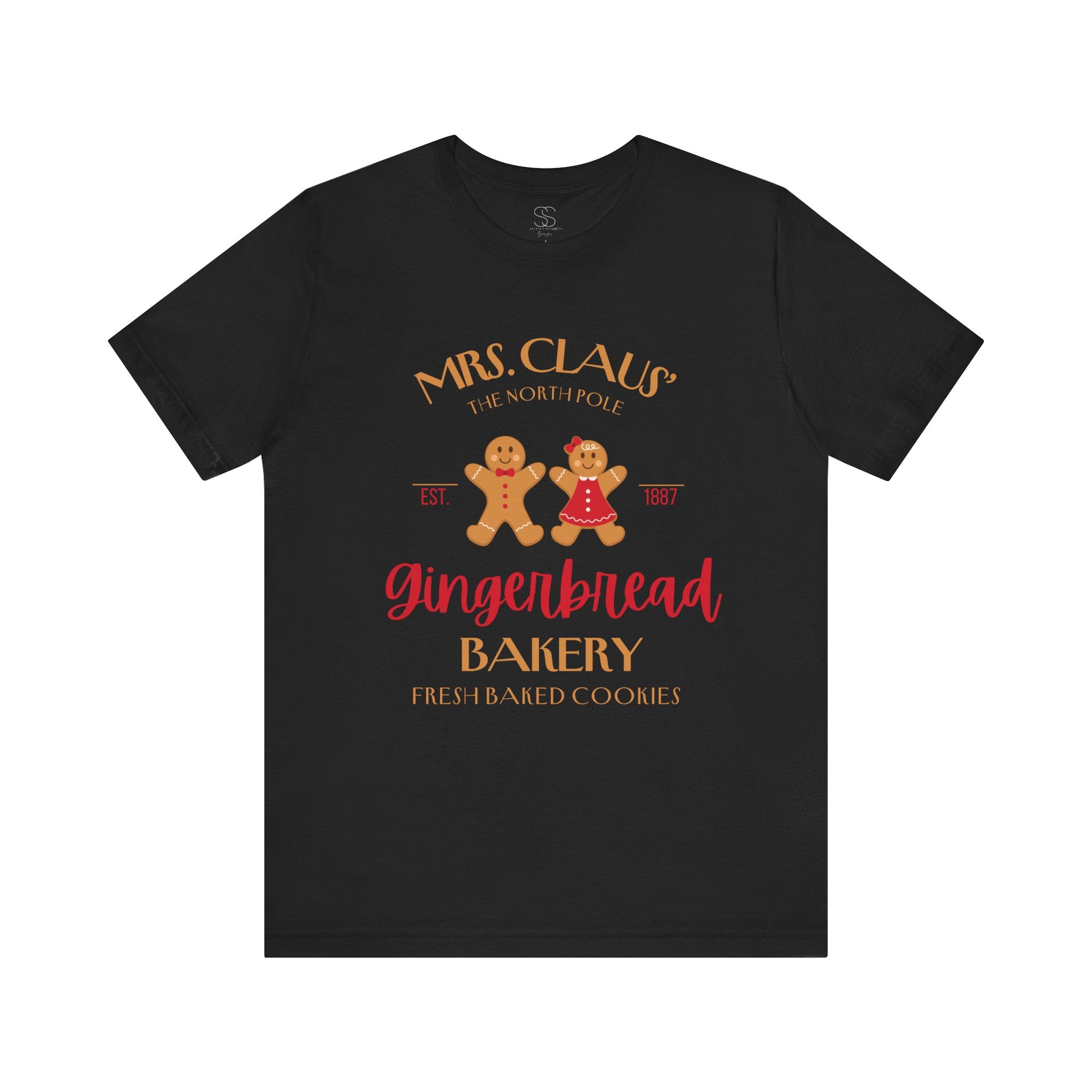 Gingerbread Bakery T‑Shirt – "Mrs. Claus' Gingerbread Bakery" Holiday Tee