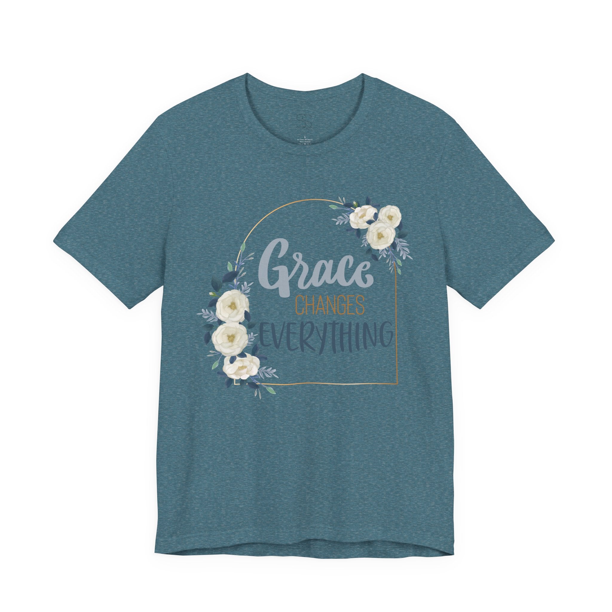 Grace Changes Everything Floral Tee