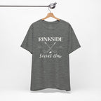 Rinkside Social Club Tee — Hockey Skate Crossed Sticks Shirt