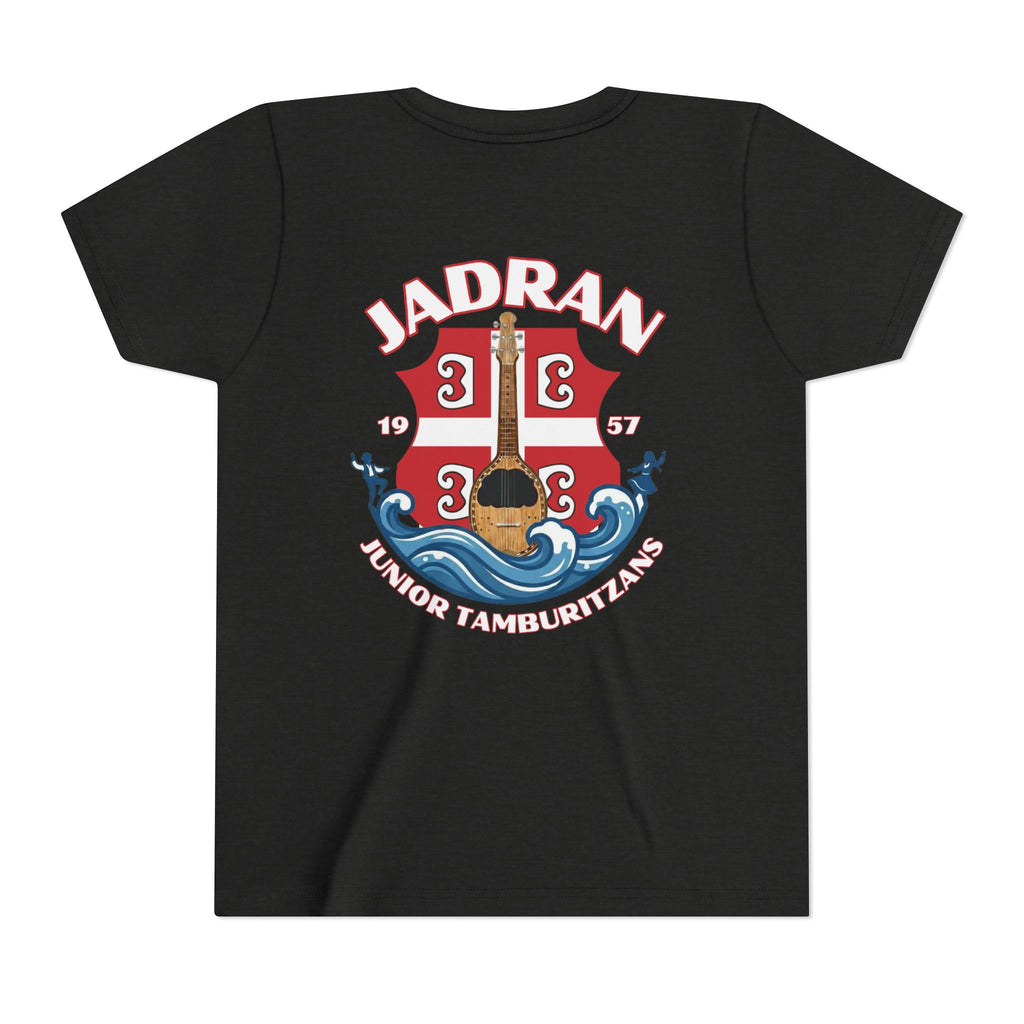 Jadran Junior Tamburitzans Kid Shirt - White and Red Lettering & Serbian Logo