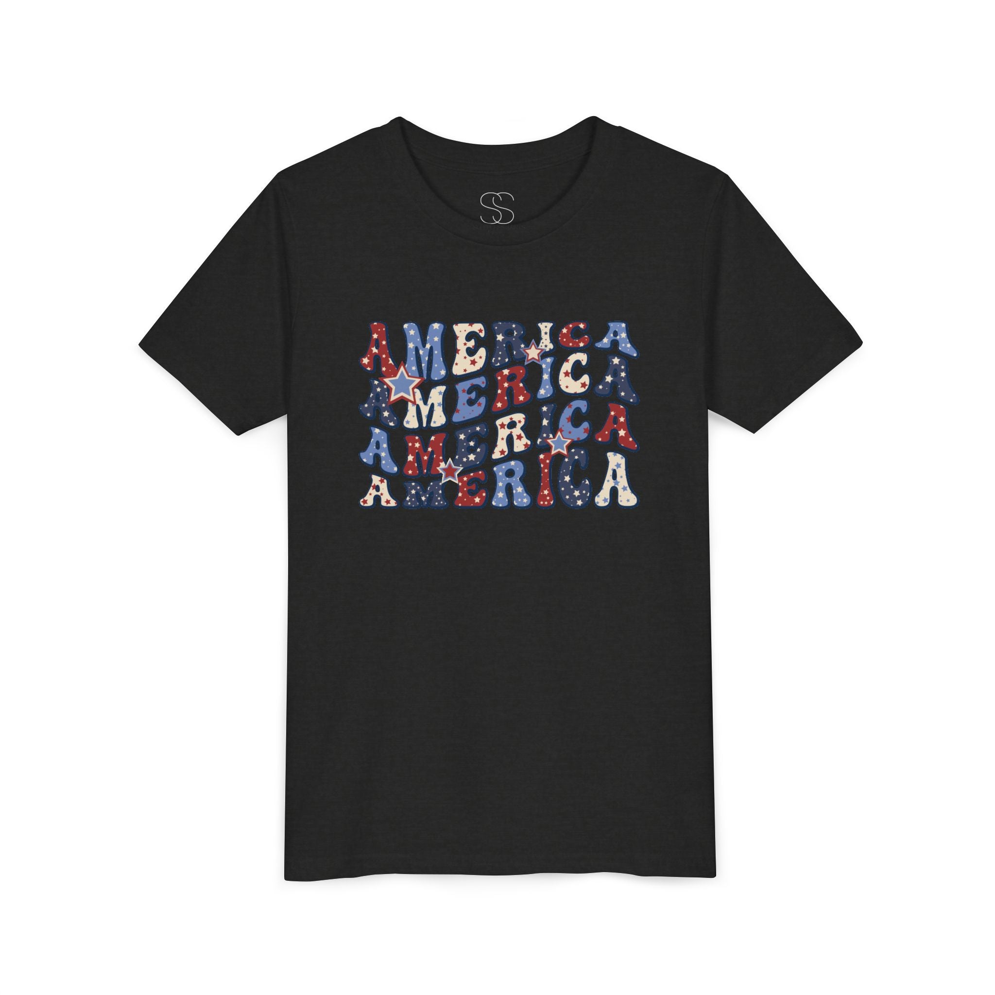 Retro 'America' Patriotic Graphic Youth T-Shirt
