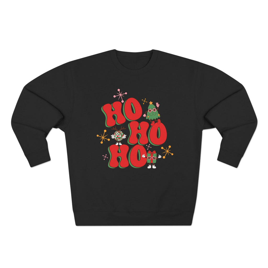 Ho Ho Ho Christmas Sweatshirt — Festive Elf & Reindeer Holiday Crewneck