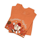 Summer Nights Ballpark Lights Tee — Retro Baseball Graphic T-Shirt