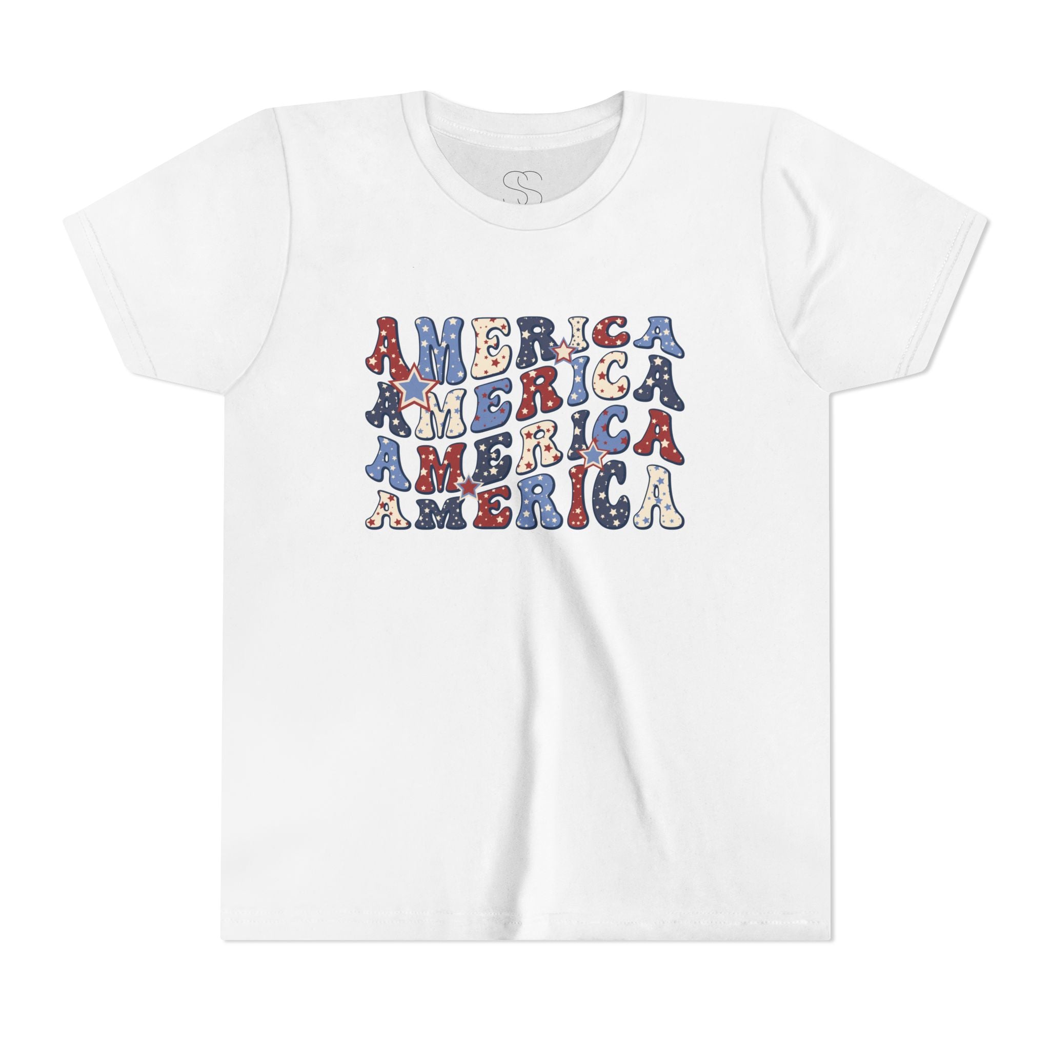 Retro 'America' Patriotic Graphic Youth T-Shirt