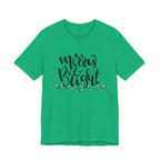 Merry & Bright Christmas Tee - Holiday Light Script T-Shirt