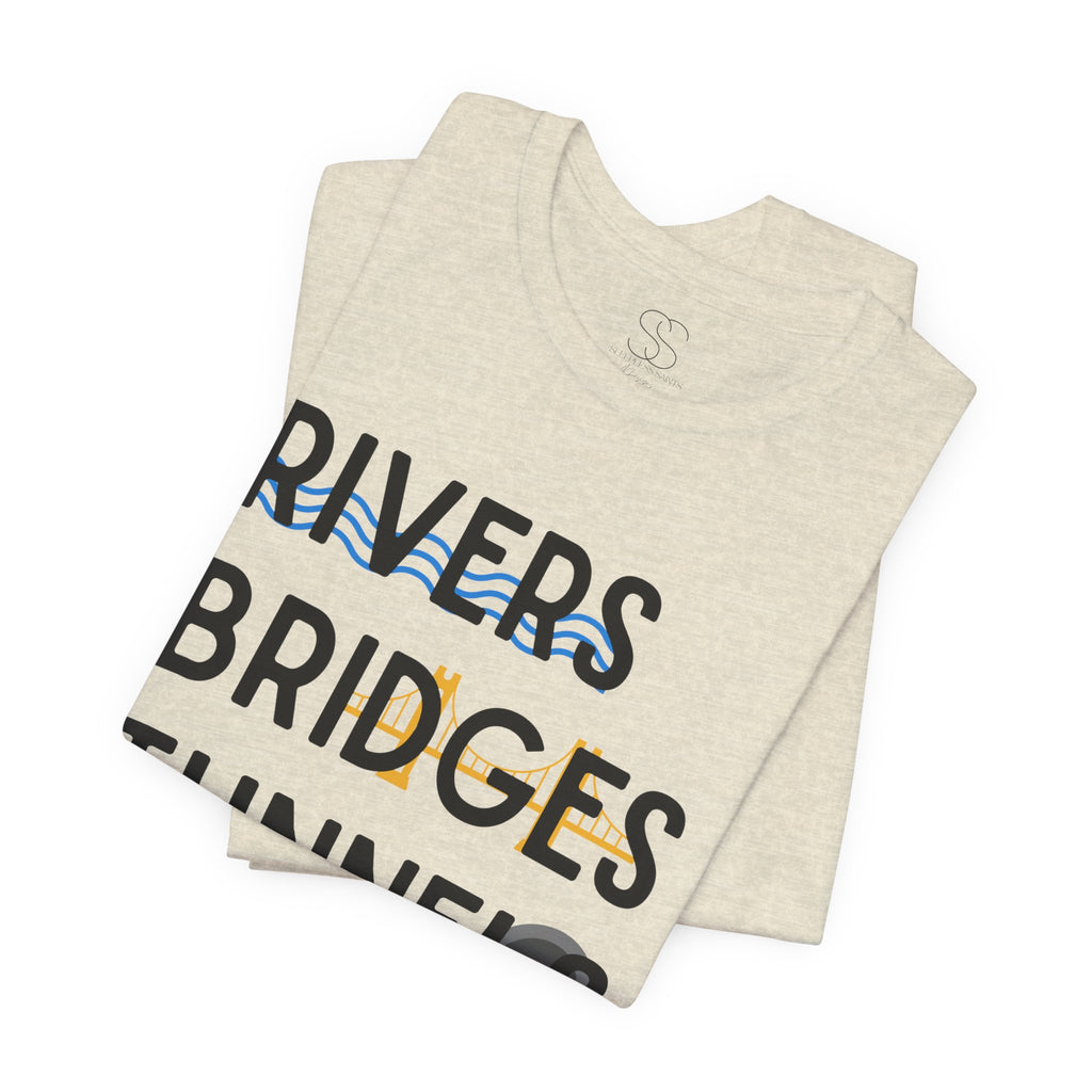 Rivers Bridges Tunnels Ketchup Tee - Pittsburgh Graphic T‑Shirt