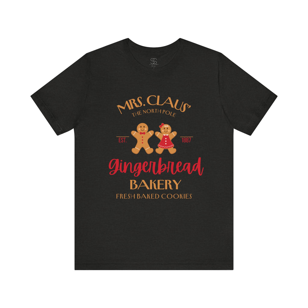 Gingerbread Bakery T‑Shirt – "Mrs. Claus' Gingerbread Bakery" Holiday Tee