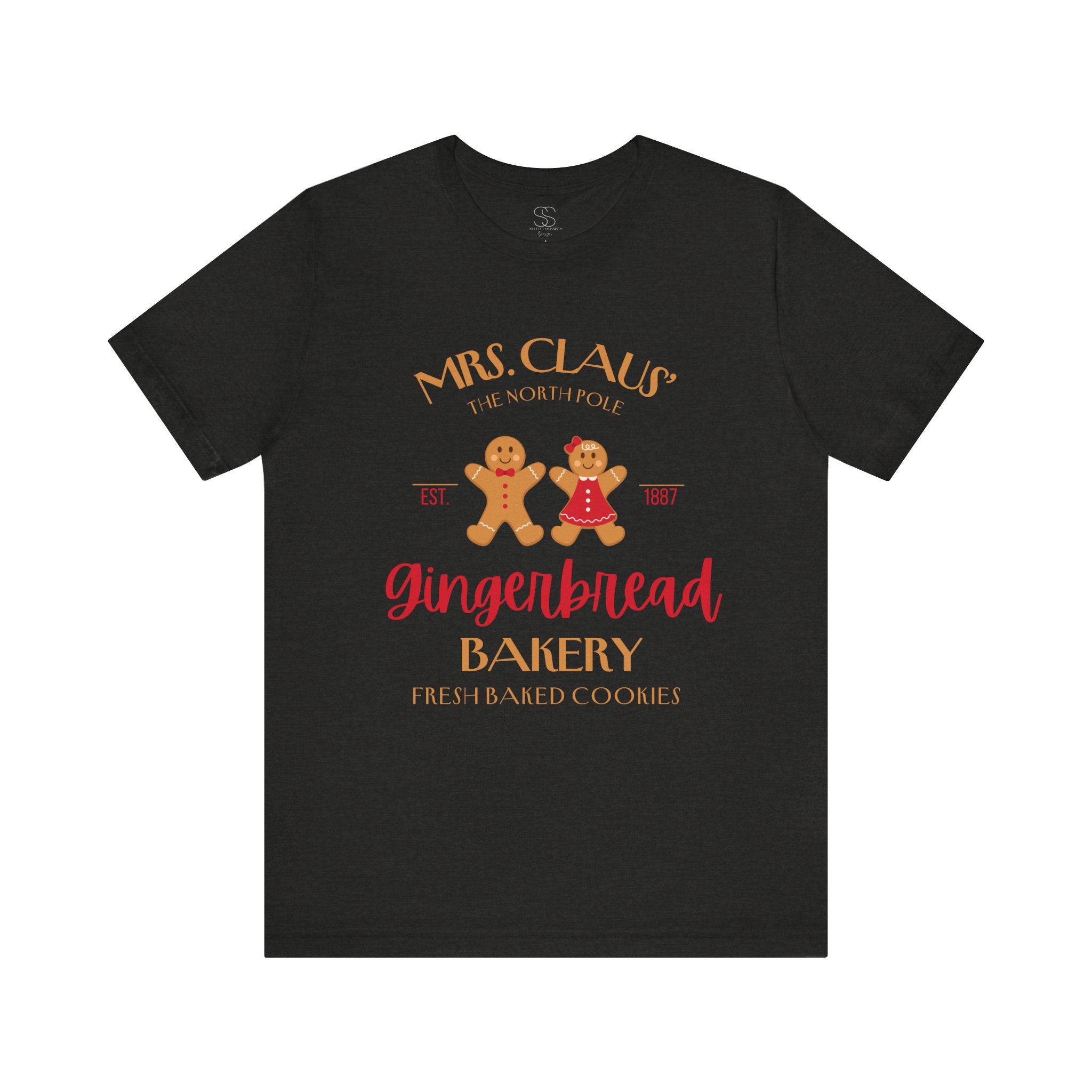 Gingerbread Bakery T‑Shirt – "Mrs. Claus' Gingerbread Bakery" Holiday Tee