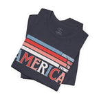 America Patriotic T-Shirt – Retro Stars & Stripes Graphic Tee
