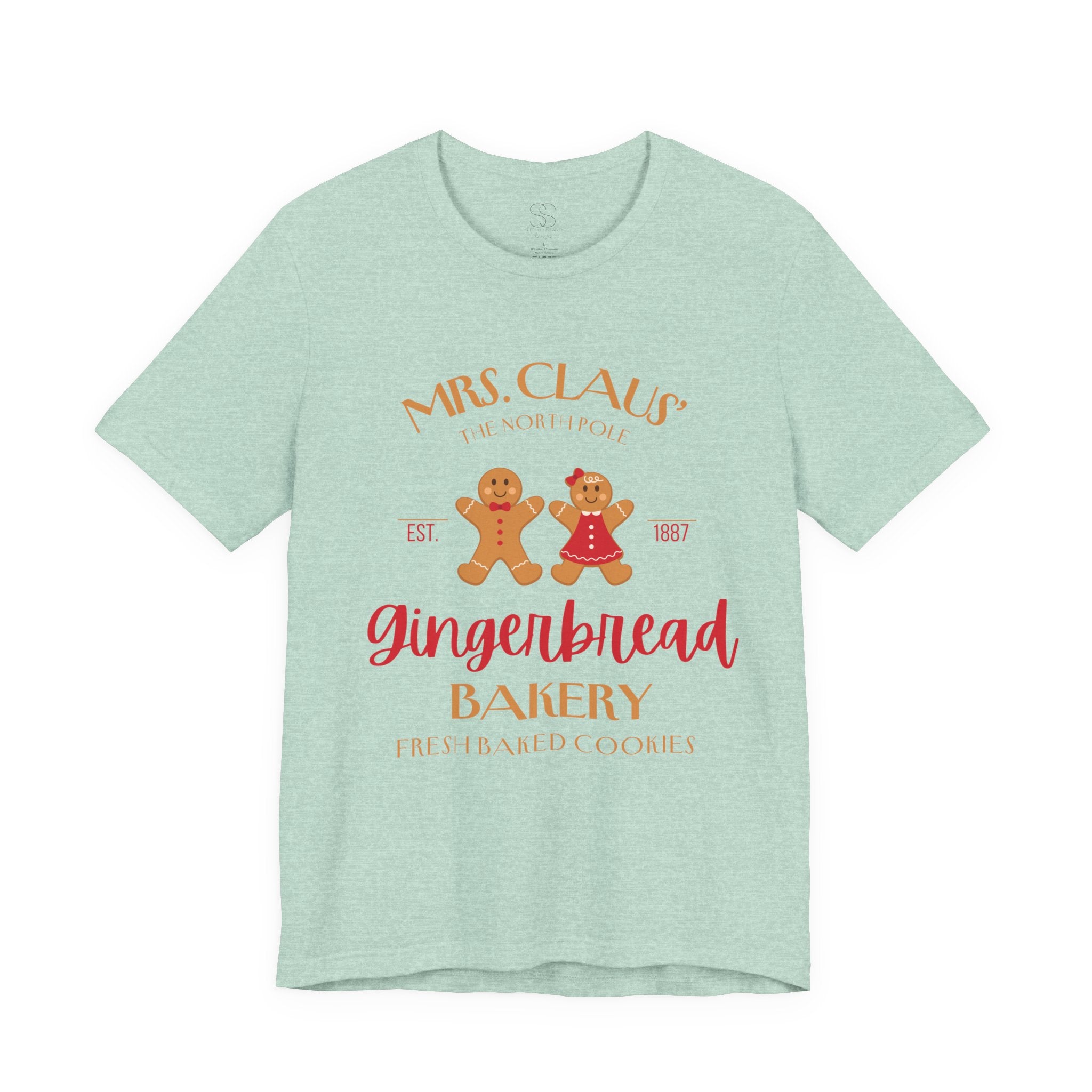 Gingerbread Bakery T‑Shirt – "Mrs. Claus' Gingerbread Bakery" Holiday Tee