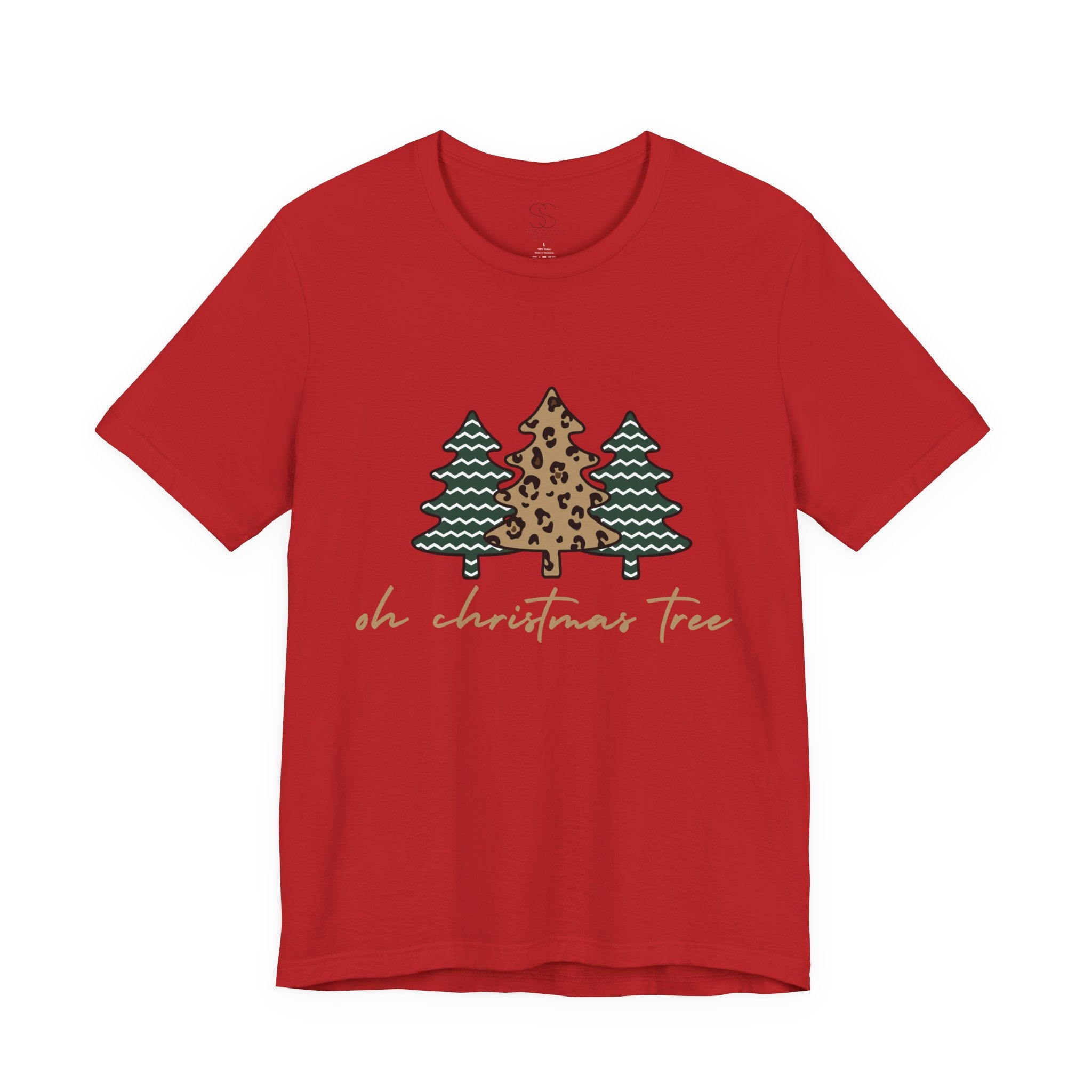 Christmas Tree Tee - "Oh Christmas Tree" Leopard & Pine Holiday T-Shirt