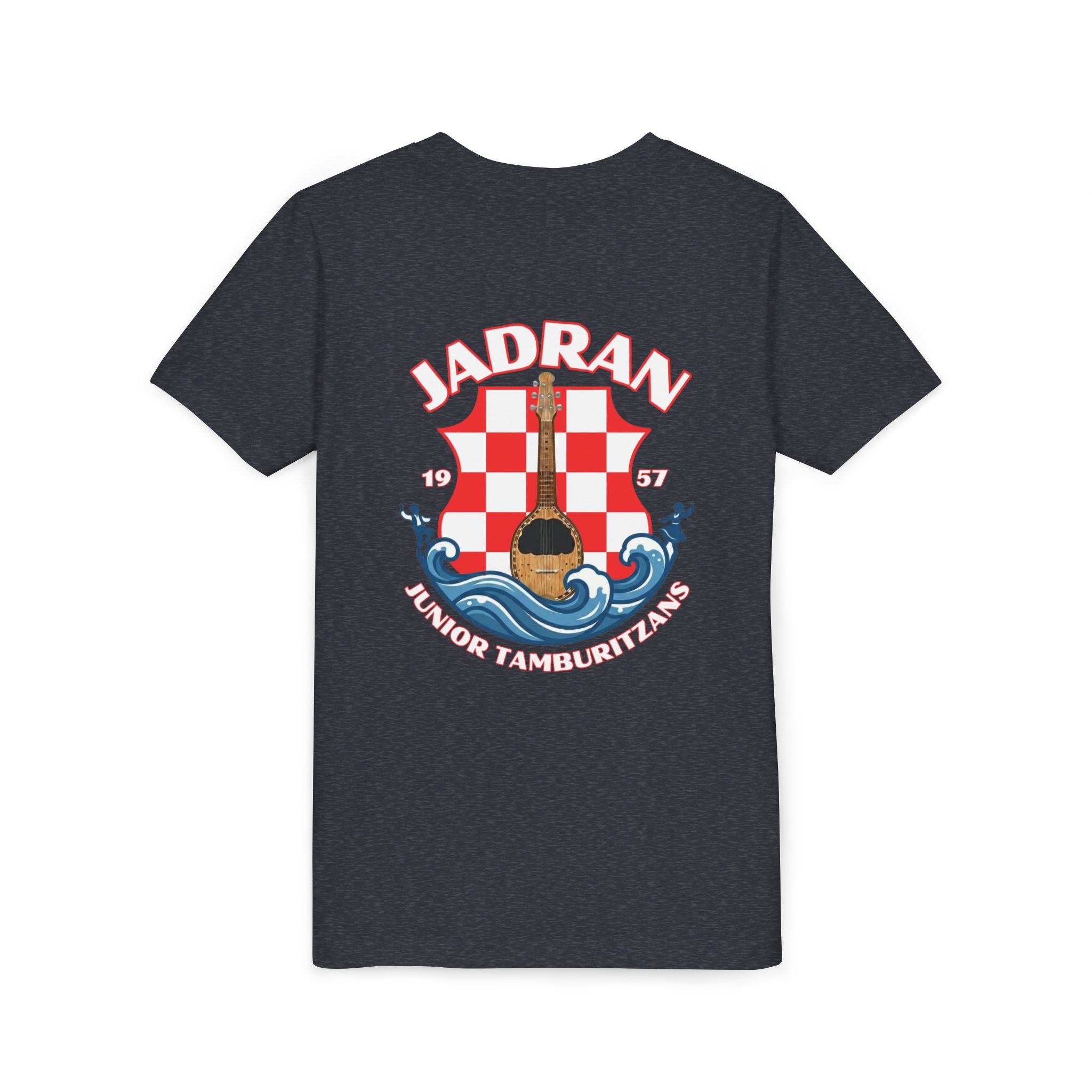 Jadran Junior Tamburitzans Kid Shirt - White and Red Lettering