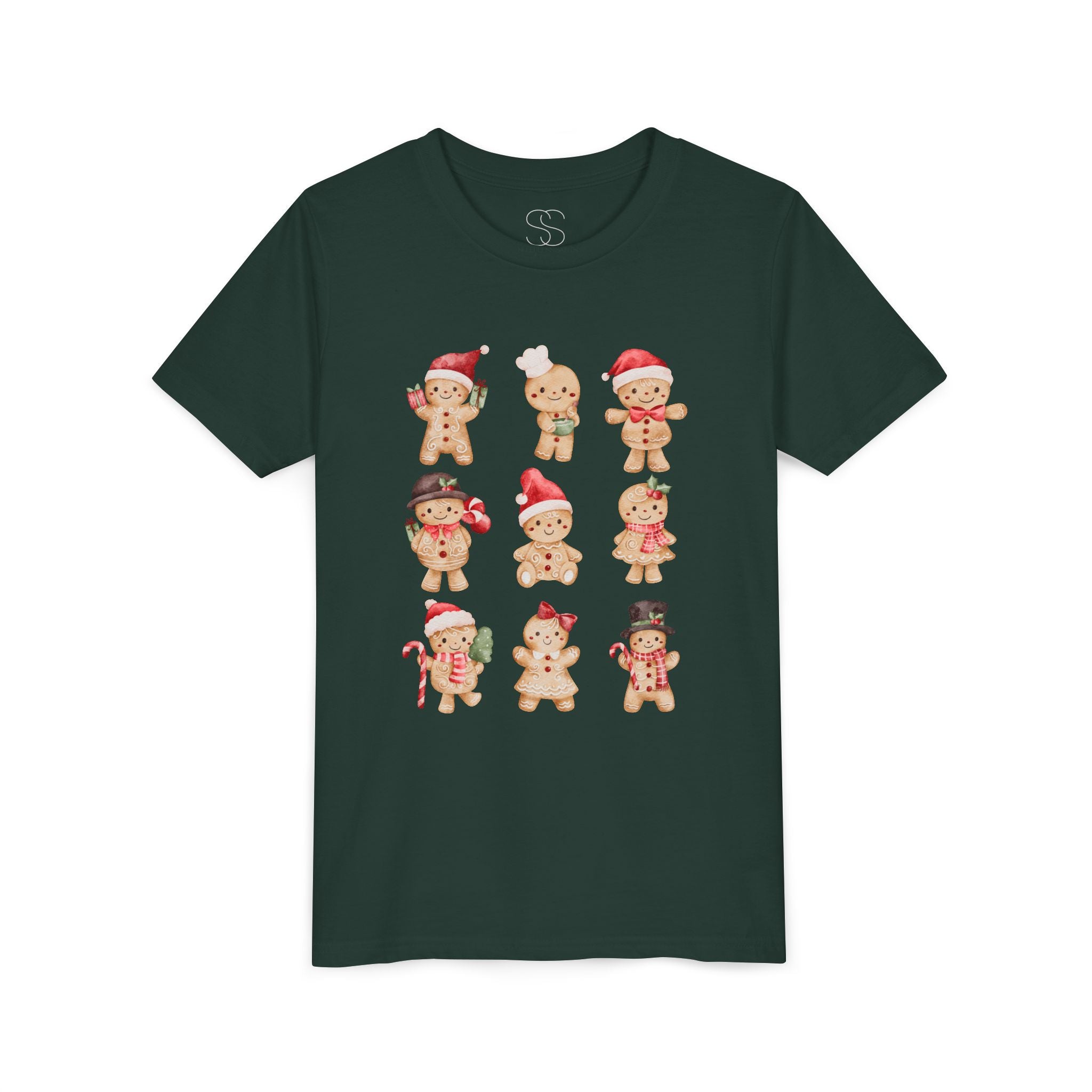 Kids Gingerbread Friends Holiday Tee