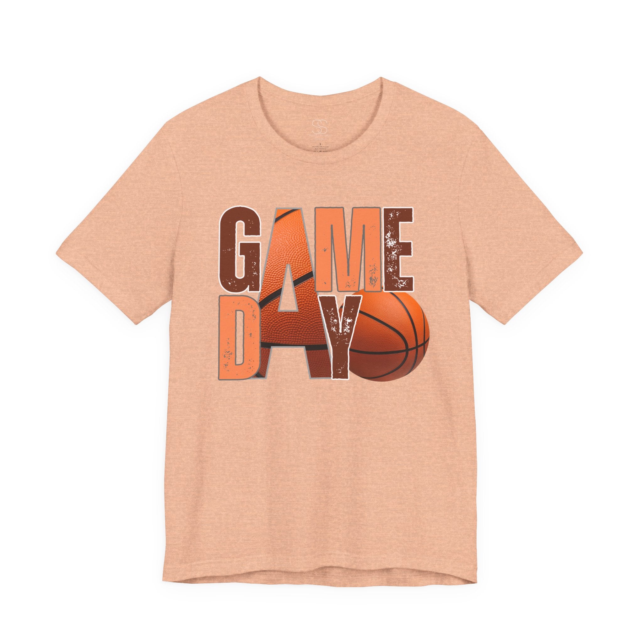 Game Day Basketball T‑Shirt — Retro Orange Basketball Graphic Tee