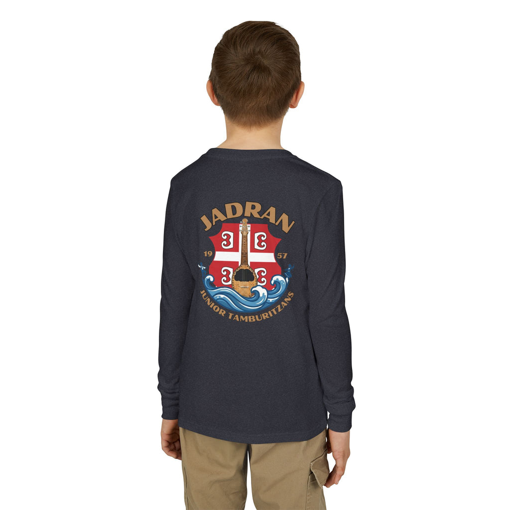 Jadran Junior Tamburitzans Youth Long Sleeve Tee - Serbian Logo