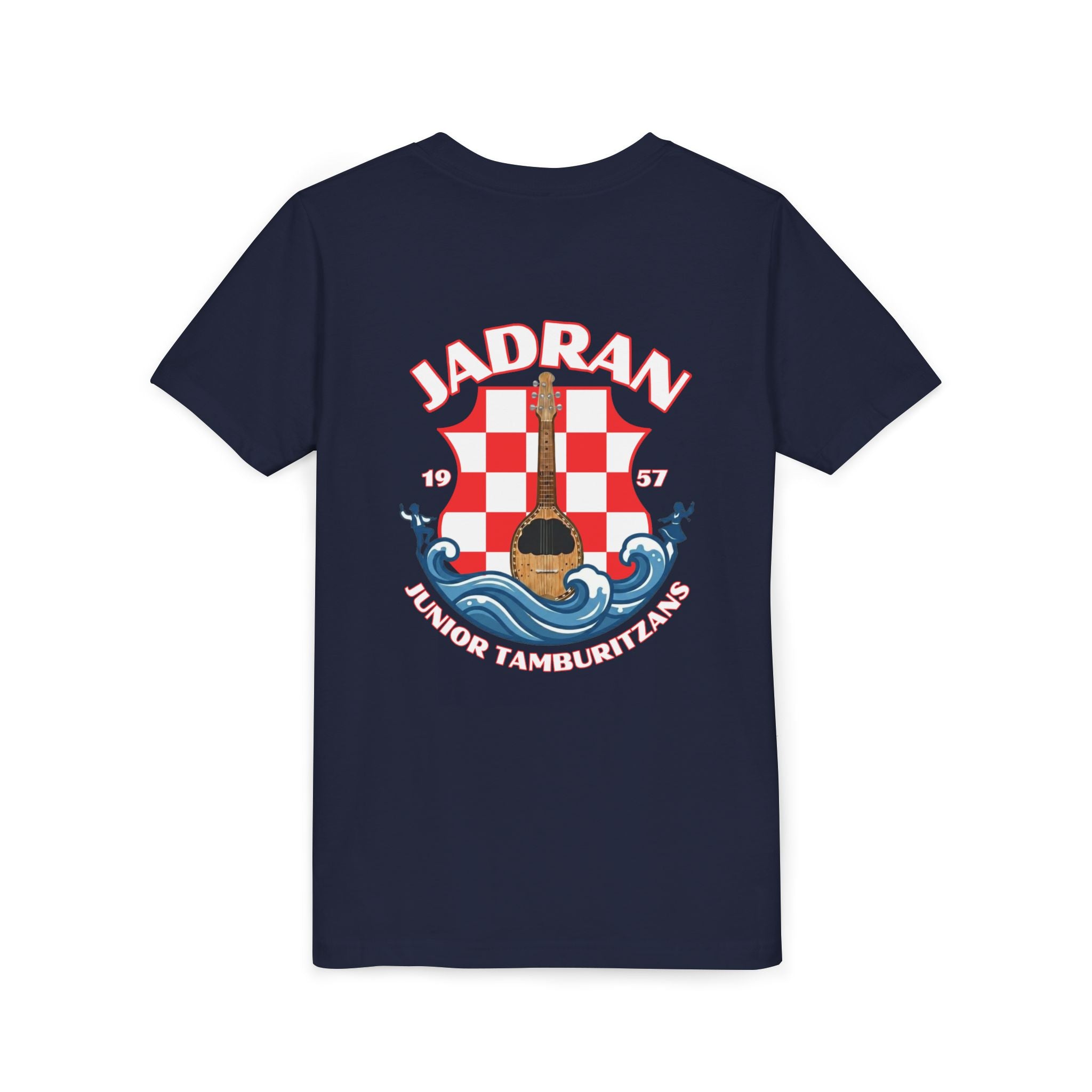 Jadran Junior Tamburitzans Kid Shirt - White and Red Lettering