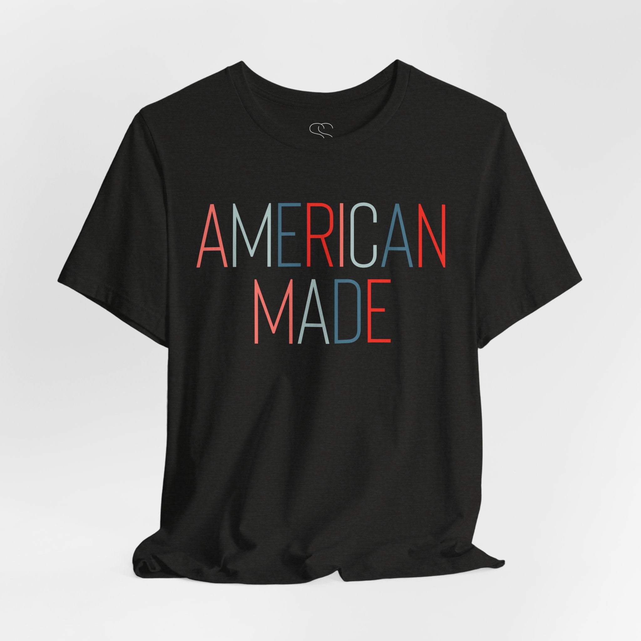 American Made Tee - Retro Red & Blue Graphic T-Shirt