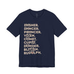 Christmas Reindeer Names Tee