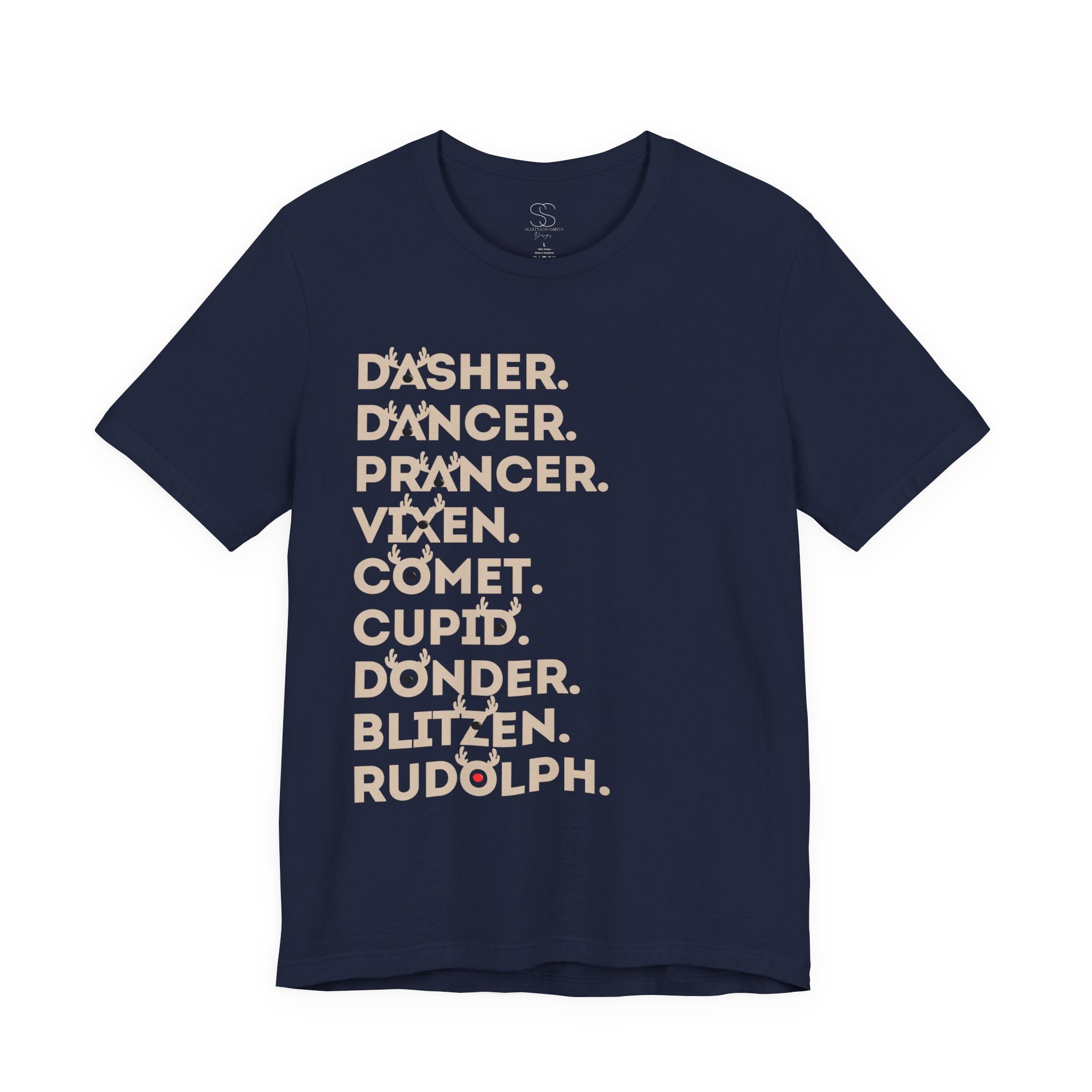 Christmas Reindeer Names Tee