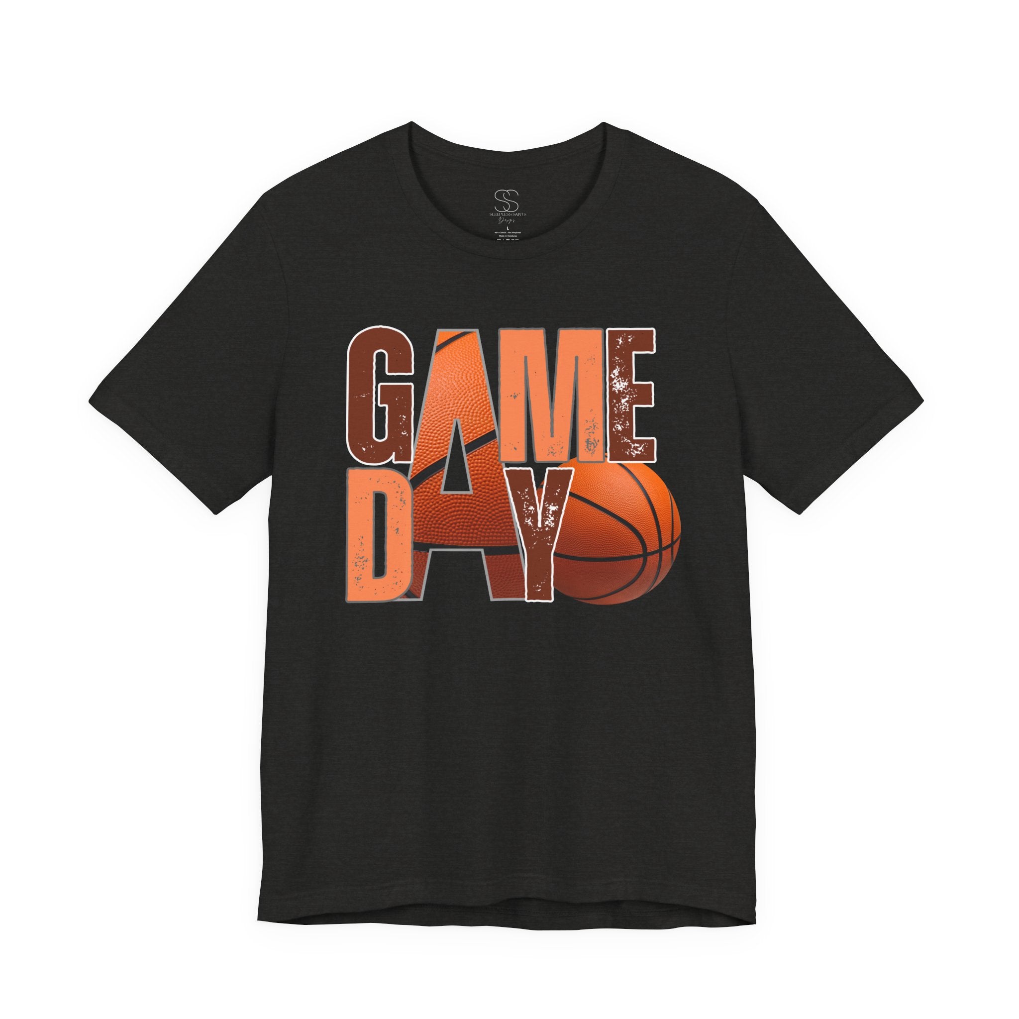 Game Day Basketball T‑Shirt — Retro Orange Basketball Graphic Tee
