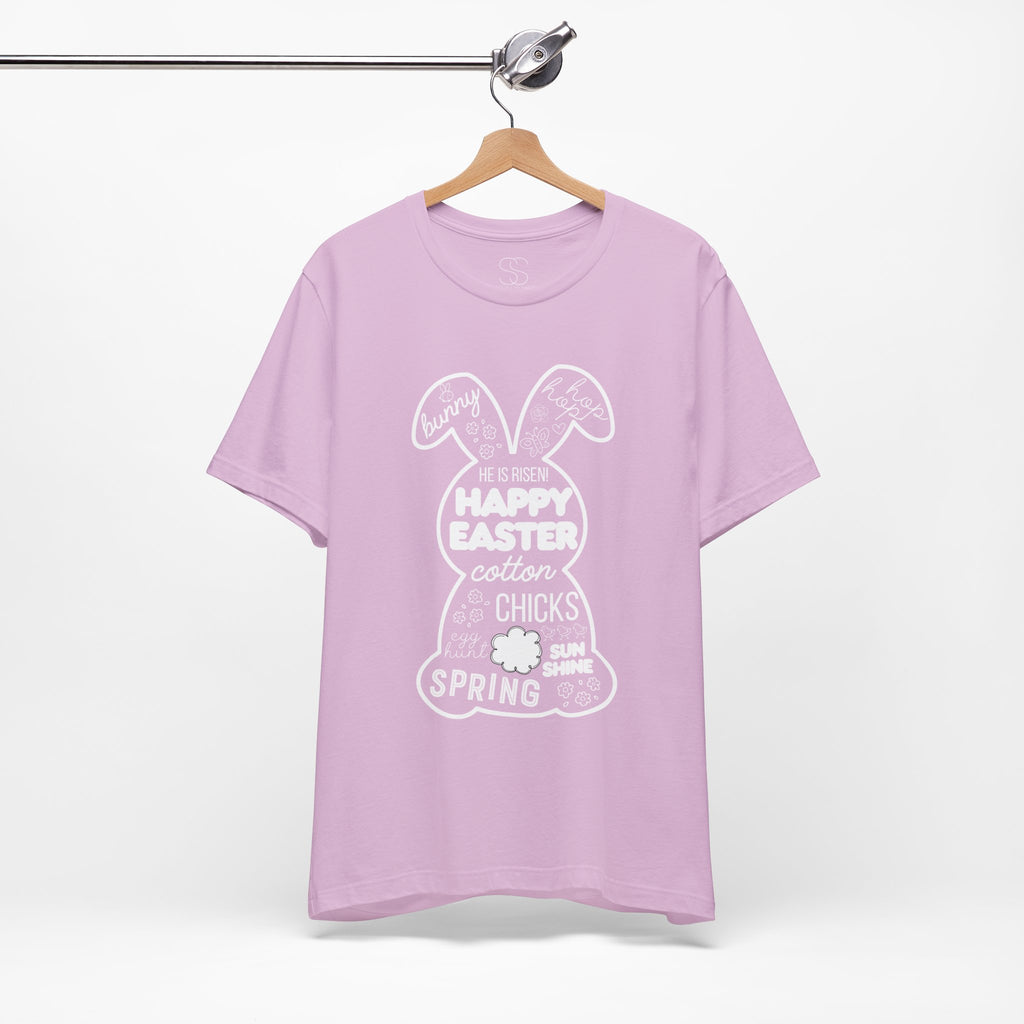 Easter Bunny Typography Tee — "Happy Easter" Spring Graphic T-Shirt