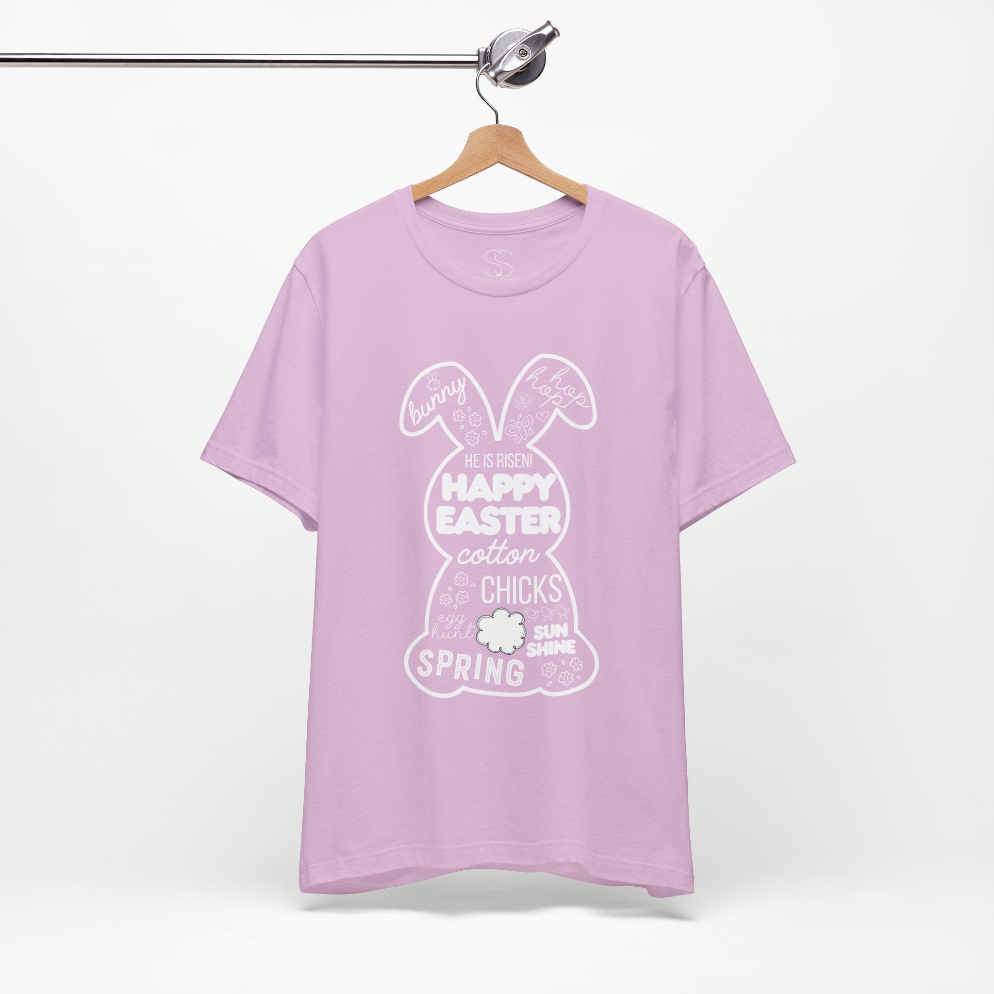 Easter Bunny Typography Tee — "Happy Easter" Spring Graphic T-Shirt
