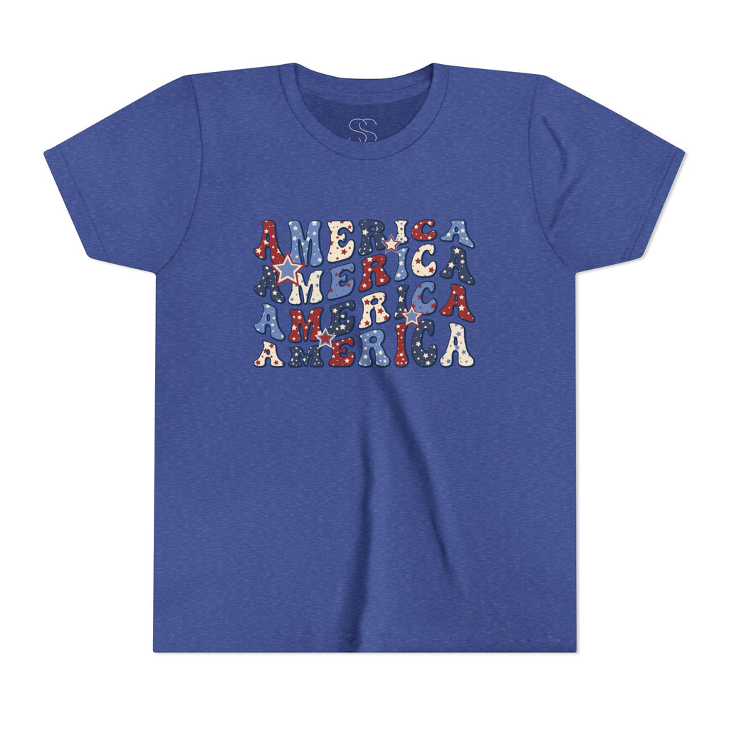 Retro 'America' Patriotic Graphic Youth T-Shirt