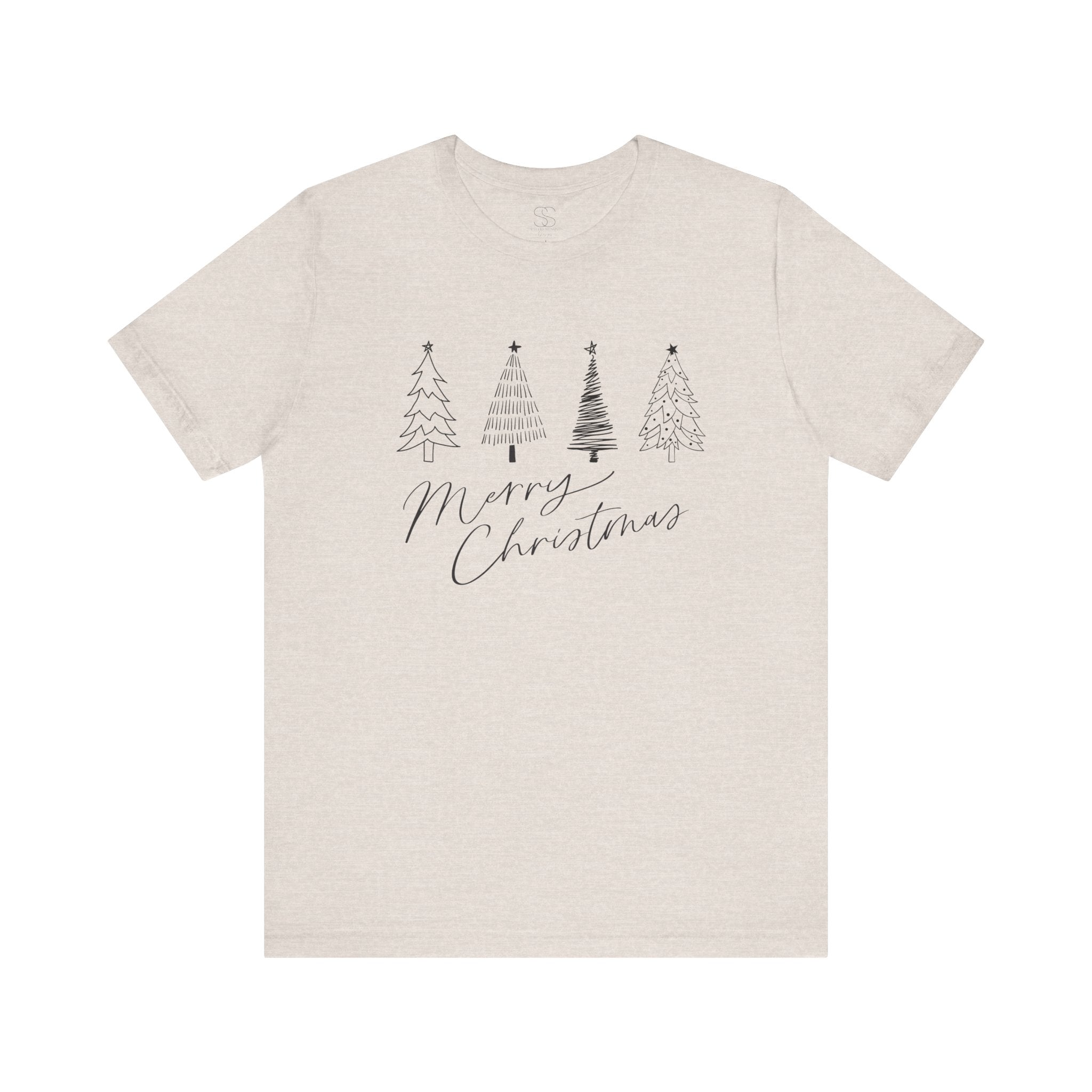 Merry Christmas Minimal Tree Tee