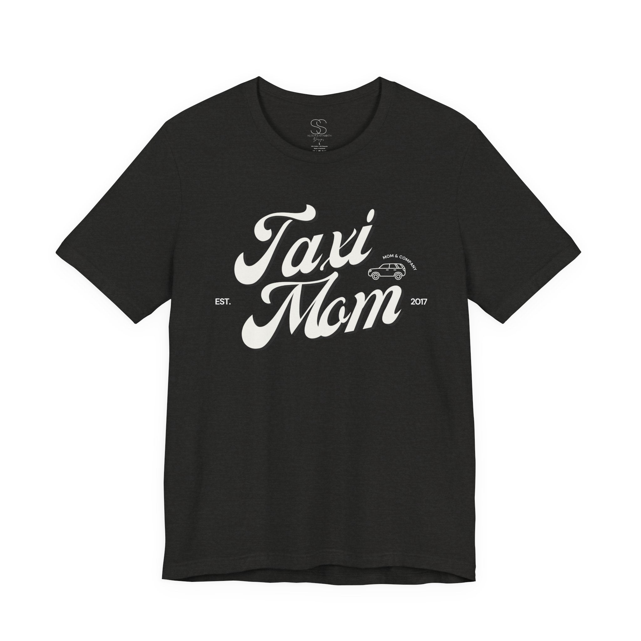 Taxi Mom T‑Shirt — Vintage Script 'Taxi Mom' Graphic Tee